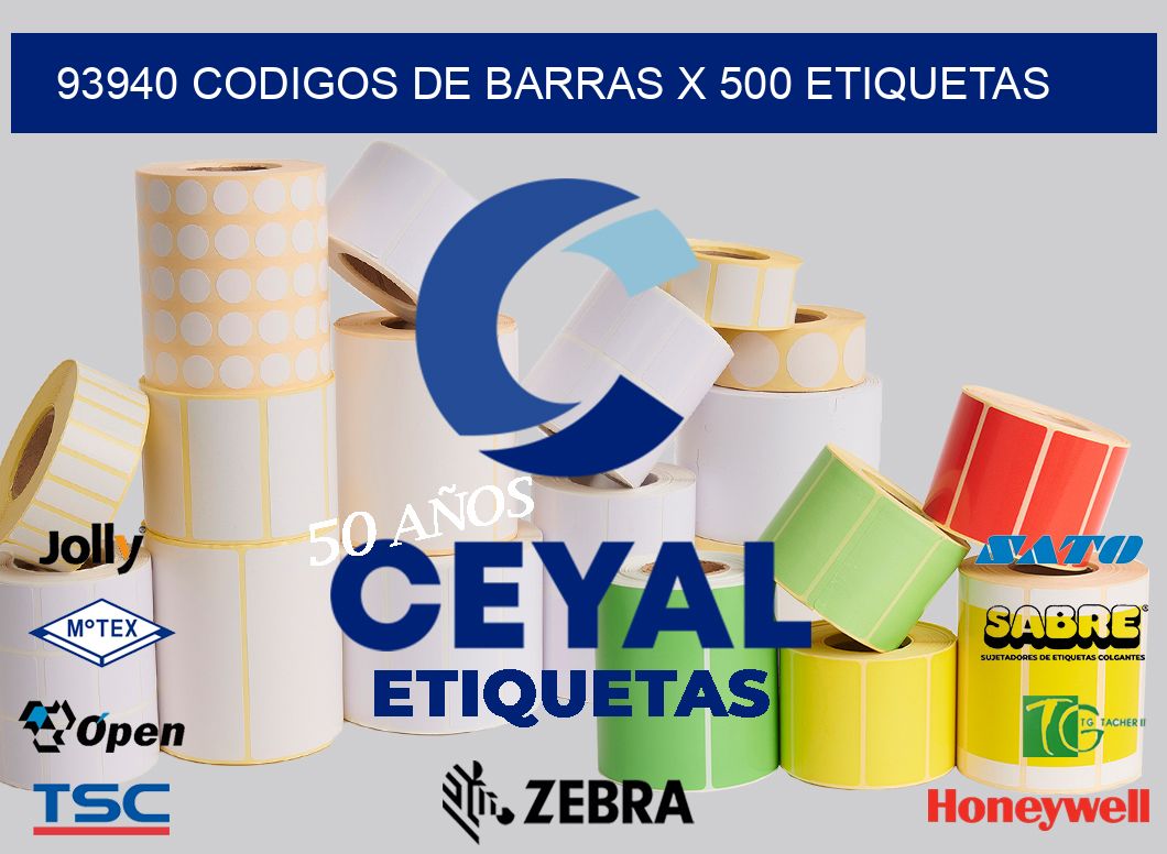 93940 codigos de barras x 500 etiquetas