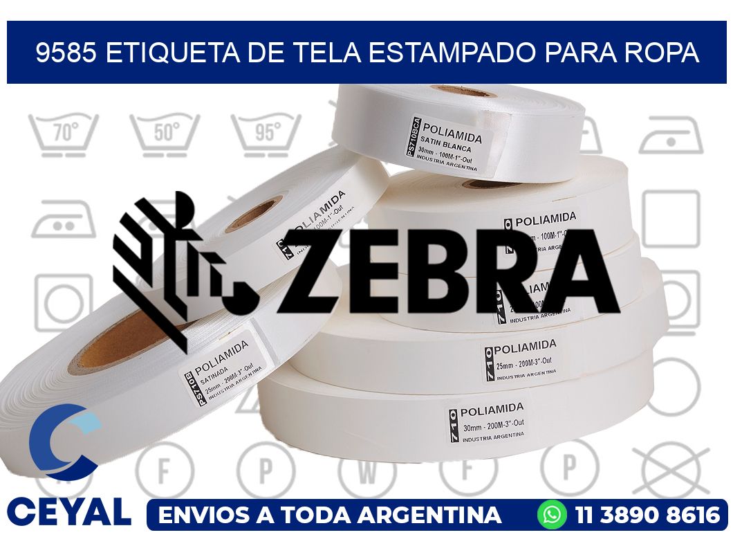 9585 ETIQUETA DE TELA ESTAMPADO PARA ROPA