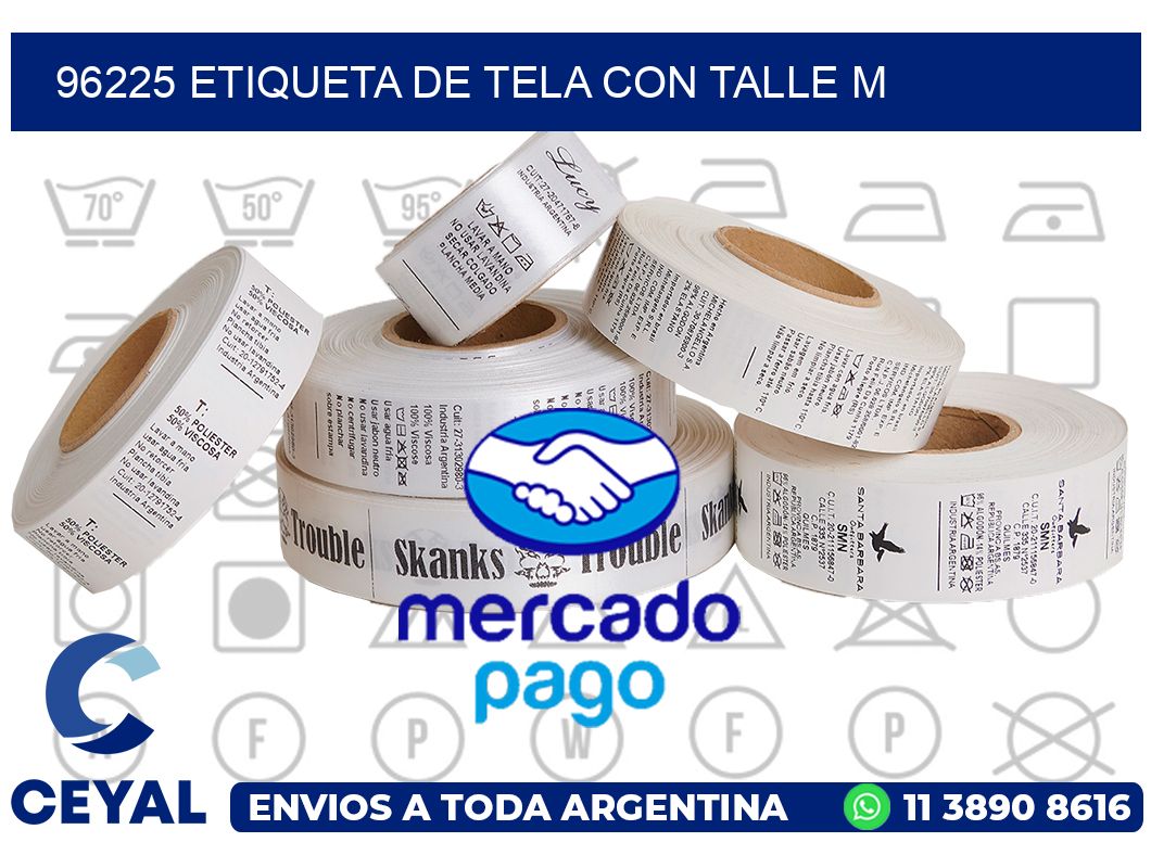 96225 ETIQUETA DE TELA CON TALLE M