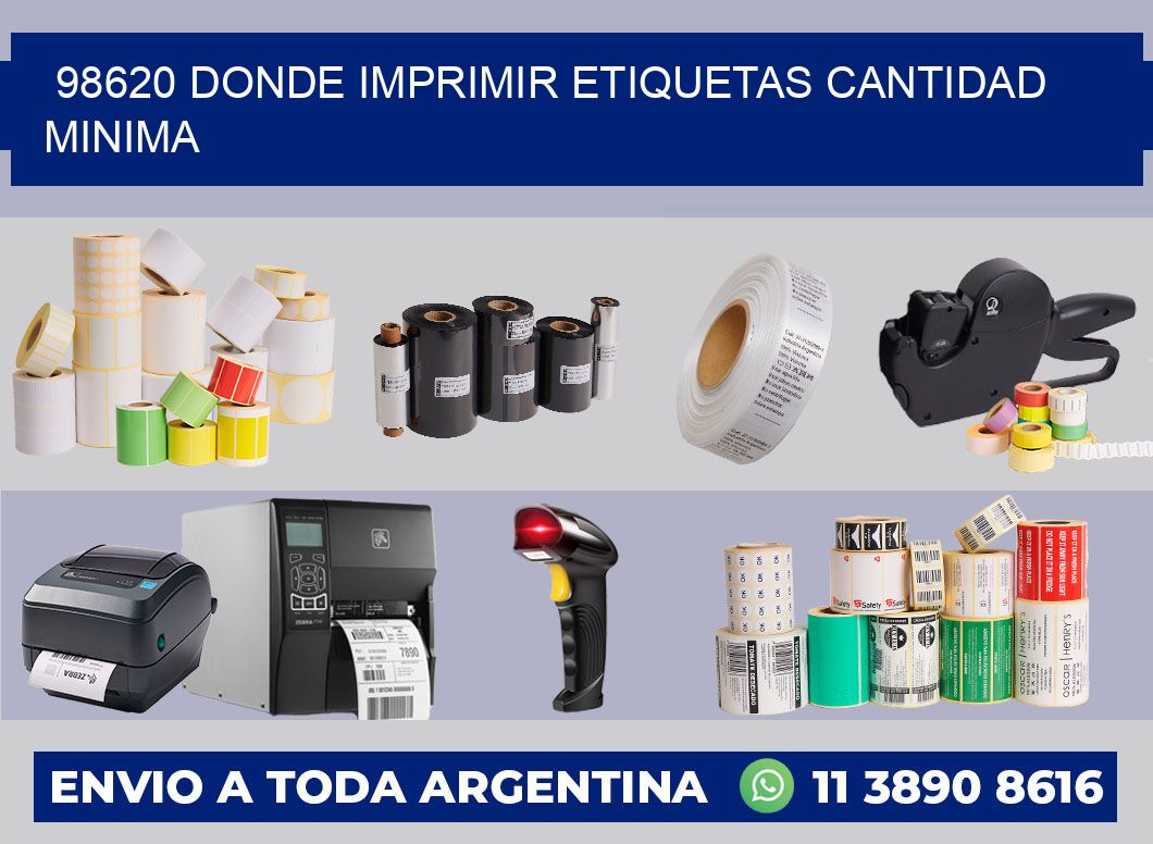 98620 DONDE IMPRIMIR ETIQUETAS CANTIDAD MINIMA