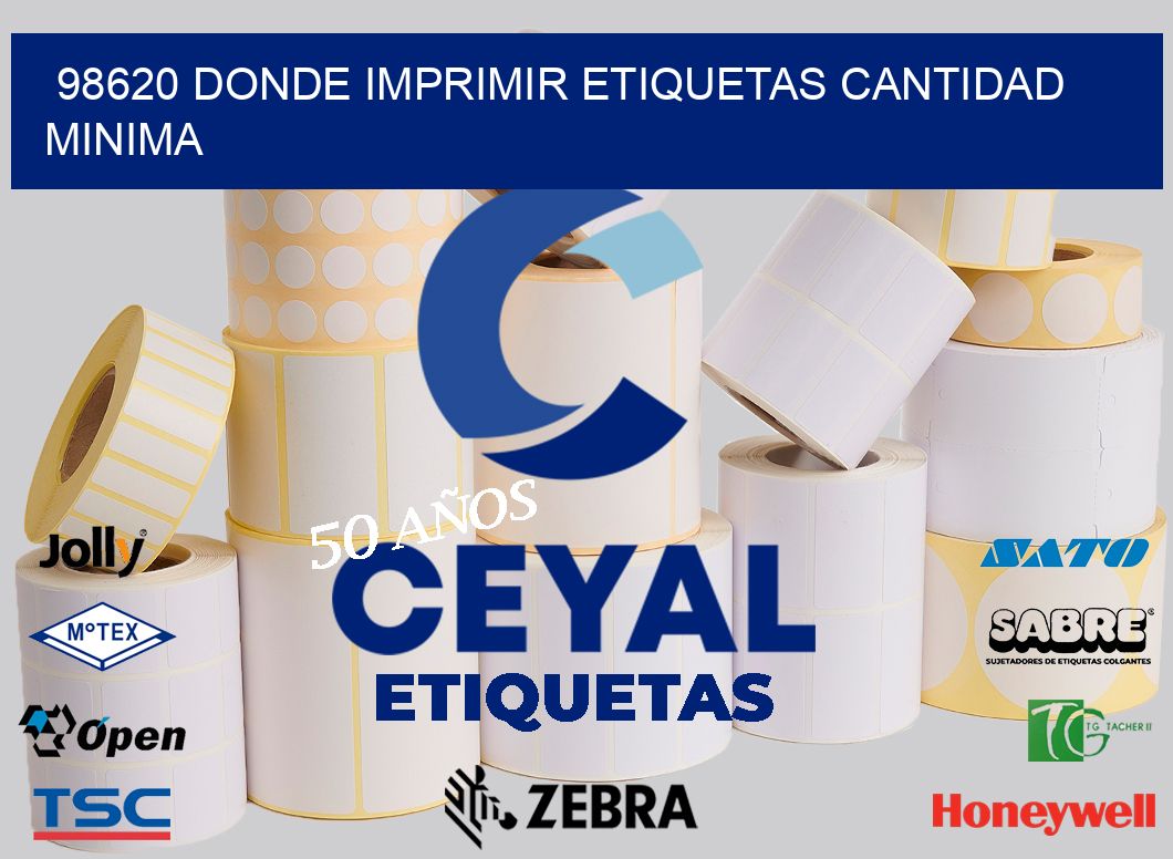 98620 DONDE IMPRIMIR ETIQUETAS CANTIDAD MINIMA