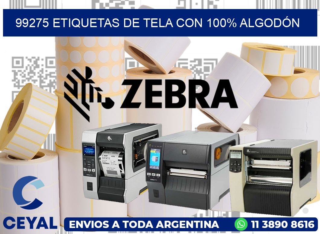 99275 ETIQUETAS DE TELA CON 100% ALGODÓN