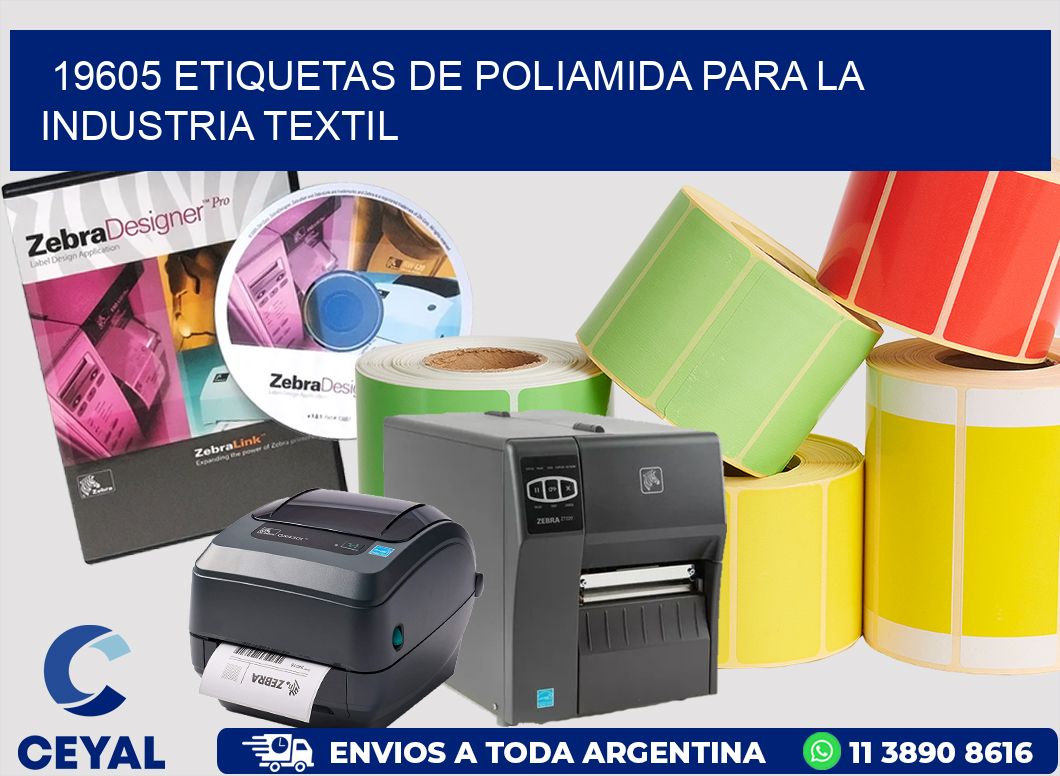 19605 ETIQUETAS DE POLIAMIDA PARA LA INDUSTRIA TEXTIL