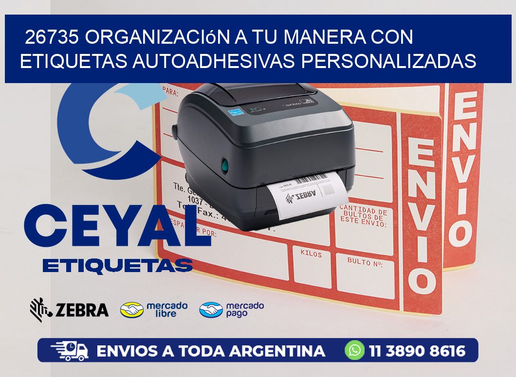 26735 Organización a Tu Manera con Etiquetas Autoadhesivas Personalizadas