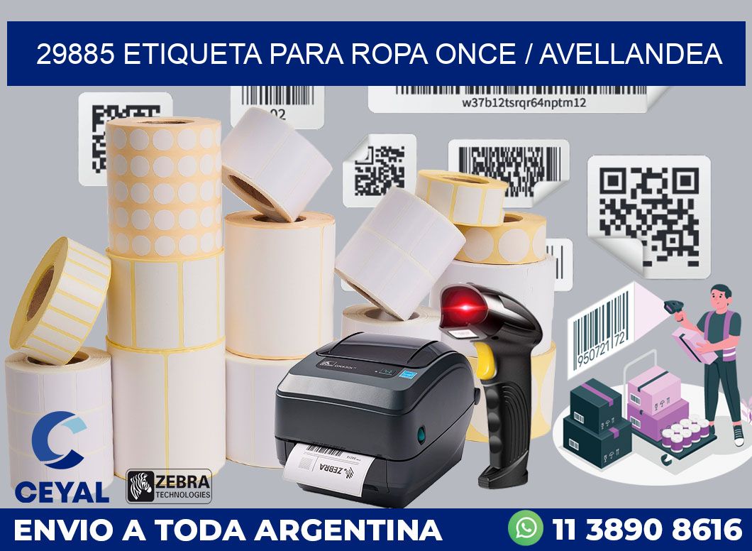 29885 ETIQUETA PARA ROPA ONCE / AVELLANDEA