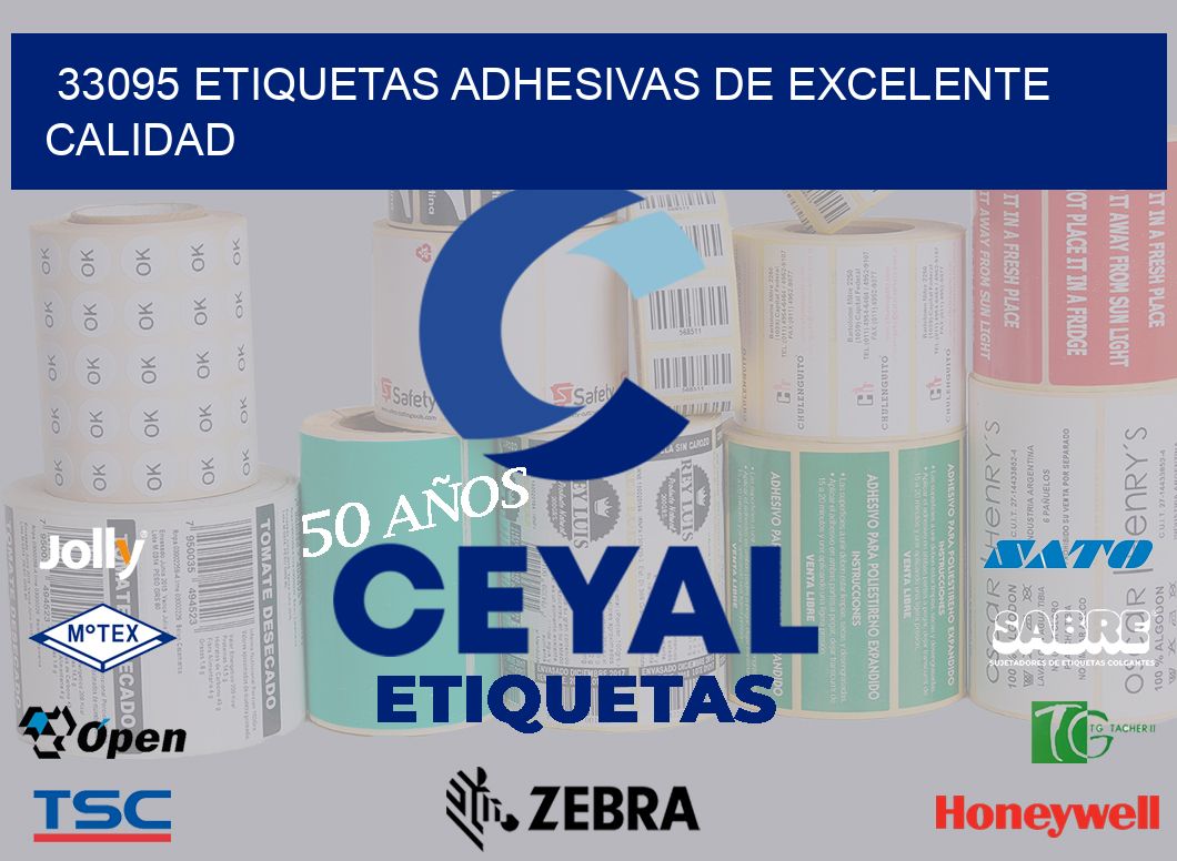 33095 ETIQUETAS ADHESIVAS DE EXCELENTE CALIDAD