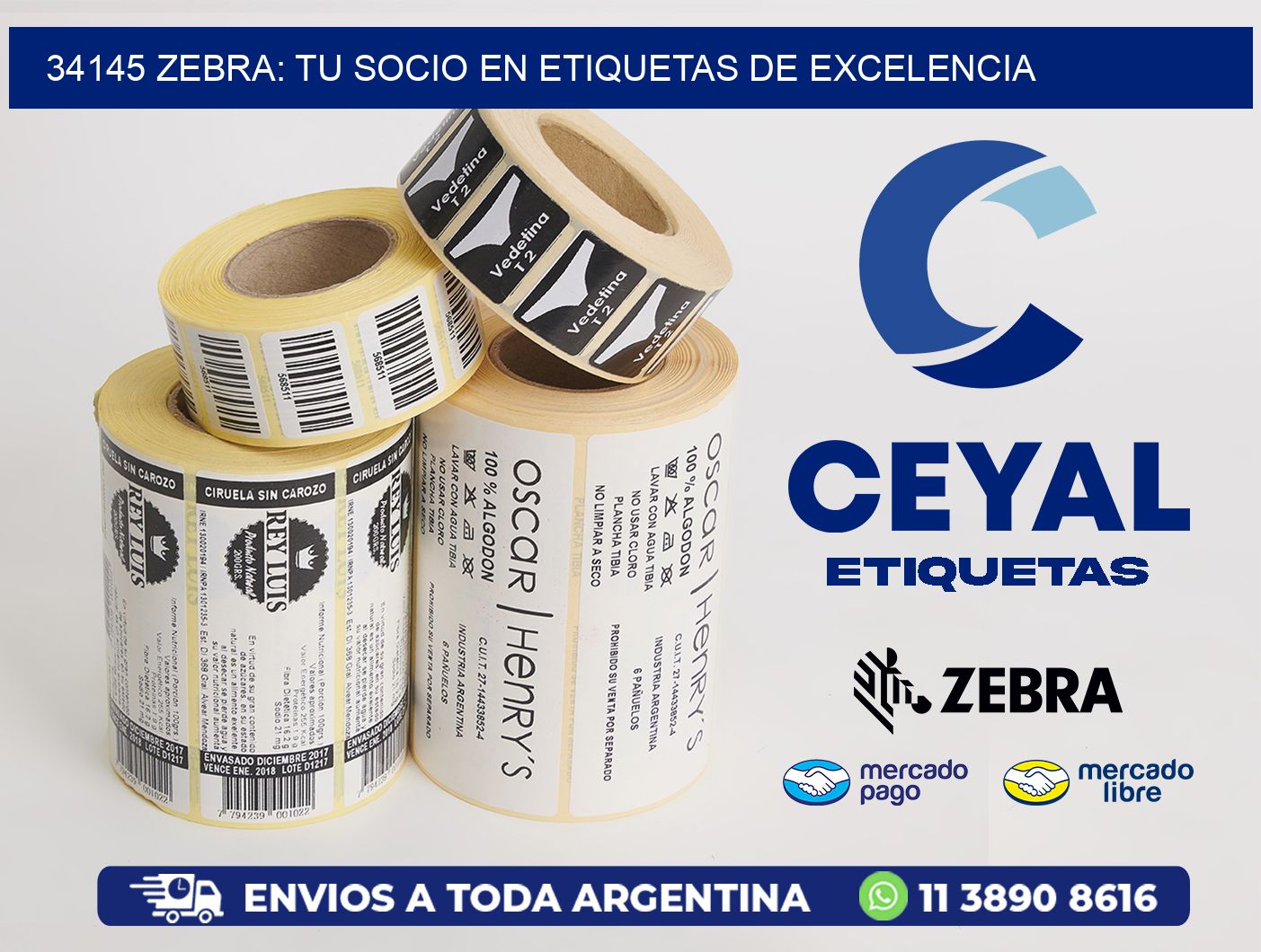34145 Zebra: Tu Socio en Etiquetas de Excelencia