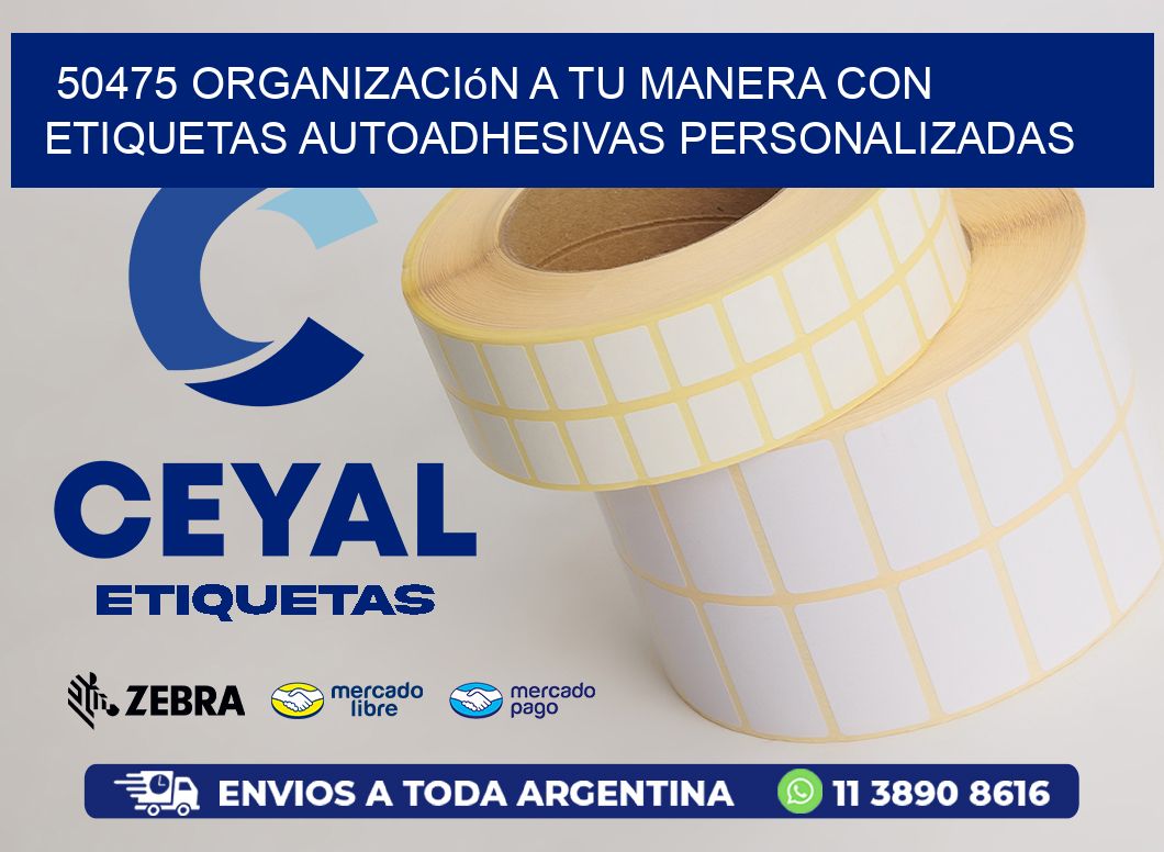 50475 Organización a Tu Manera con Etiquetas Autoadhesivas Personalizadas