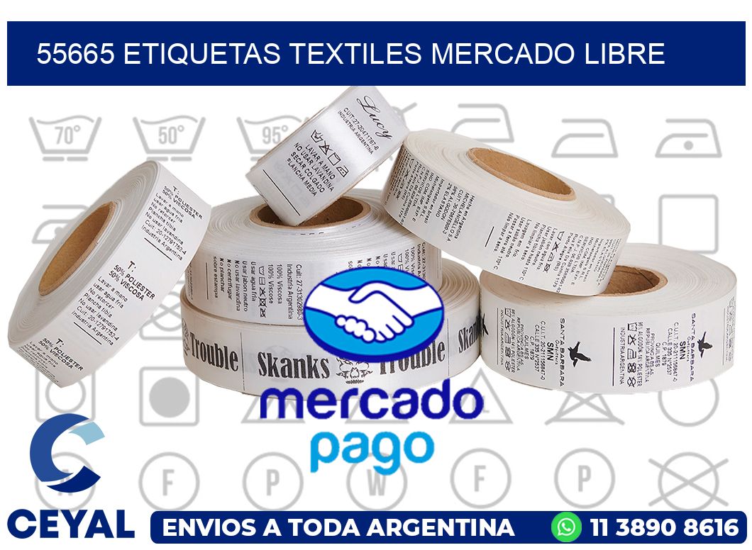 55665 ETIQUETAS TEXTILES MERCADO LIBRE
