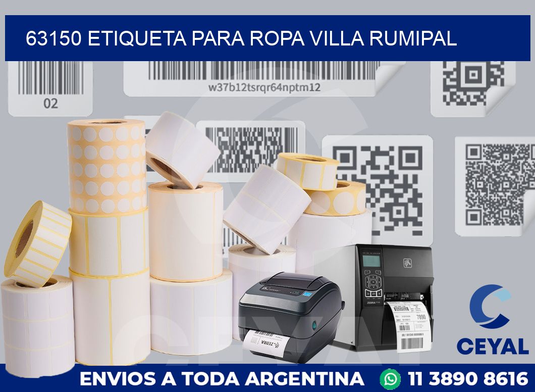 63150 ETIQUETA PARA ROPA VILLA RUMIPAL