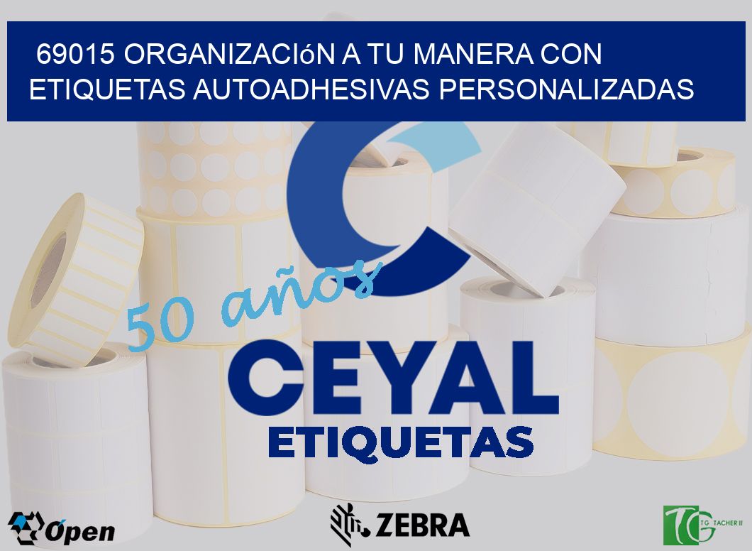 69015 Organización a Tu Manera con Etiquetas Autoadhesivas Personalizadas