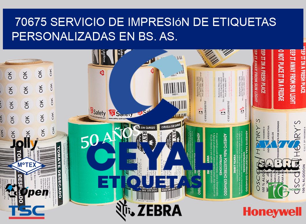 70675 Servicio de Impresión de Etiquetas Personalizadas en Bs. As.