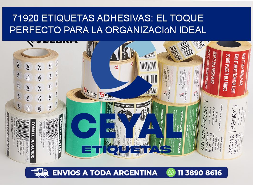 71920 Etiquetas Adhesivas: El Toque Perfecto para la Organización Ideal