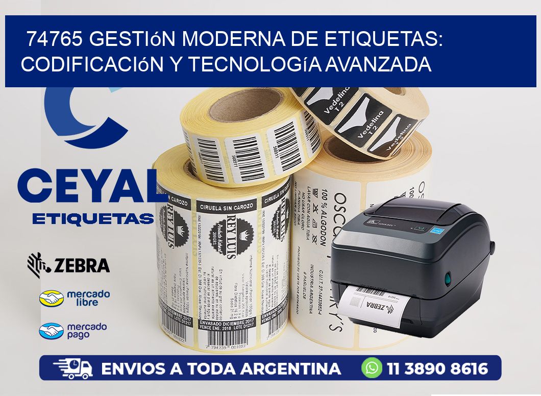 74765 Gestión Moderna de Etiquetas: Codificación y Tecnología Avanzada