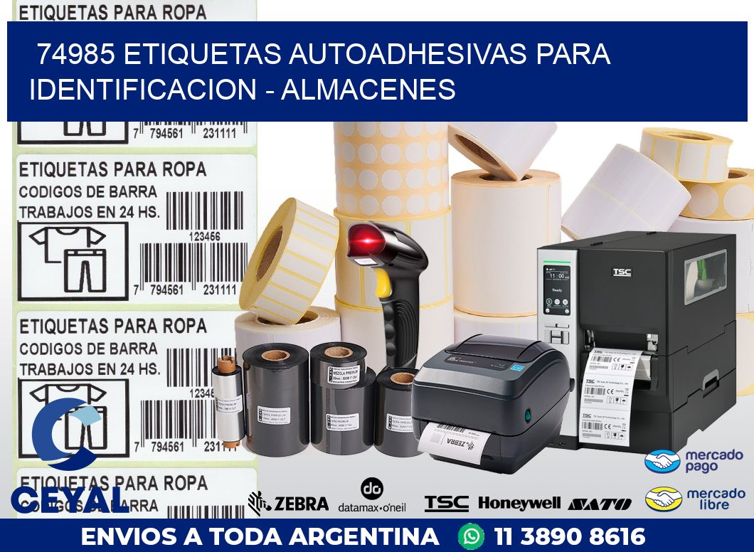 74985 ETIQUETAS AUTOADHESIVAS PARA IDENTIFICACION – ALMACENES