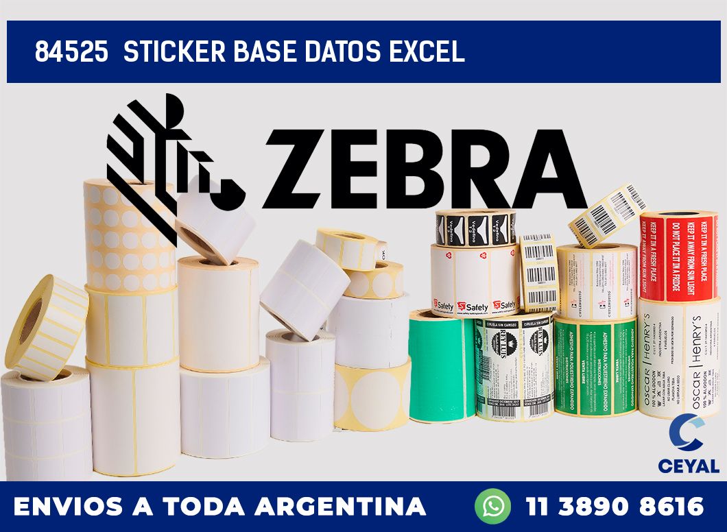 84525  sticker base datos excel