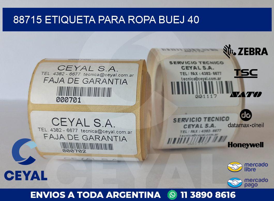 88715 ETIQUETA PARA ROPA BUEJ 40