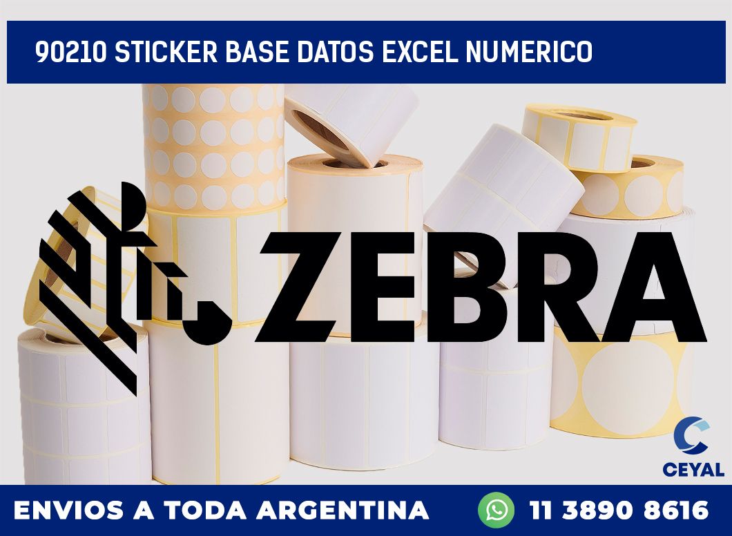 90210 sticker base datos excel numerico
