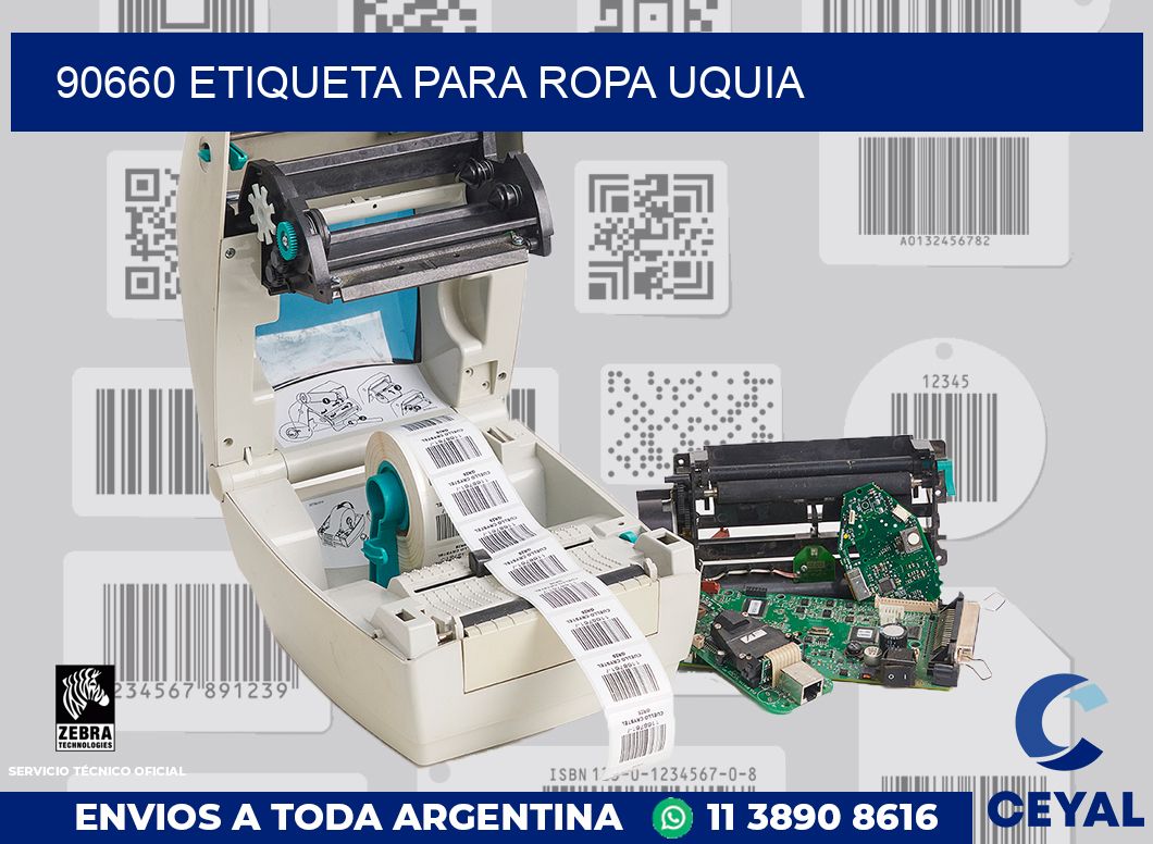 90660 ETIQUETA PARA ROPA UQUIA