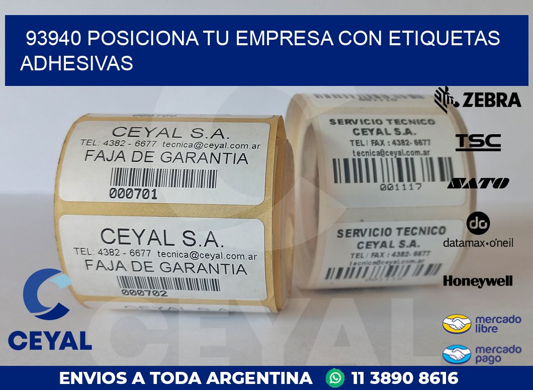 93940 POSICIONA TU EMPRESA CON ETIQUETAS ADHESIVAS