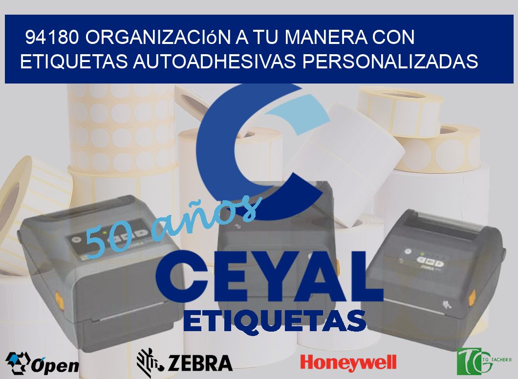 94180 Organización a Tu Manera con Etiquetas Autoadhesivas Personalizadas