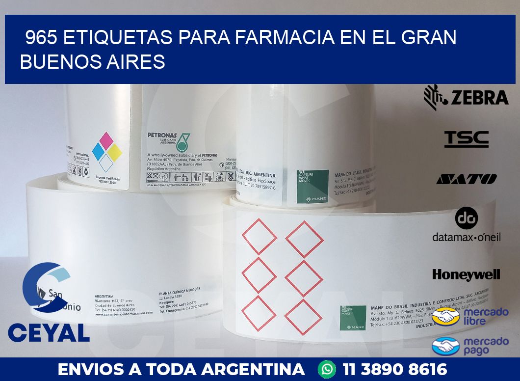 965 ETIQUETAS PARA FARMACIA EN EL GRAN BUENOS AIRES