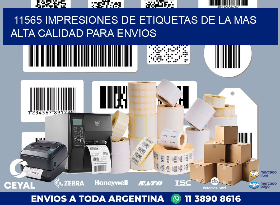 11565 IMPRESIONES DE ETIQUETAS DE LA MAS ALTA CALIDAD PARA ENVIOS