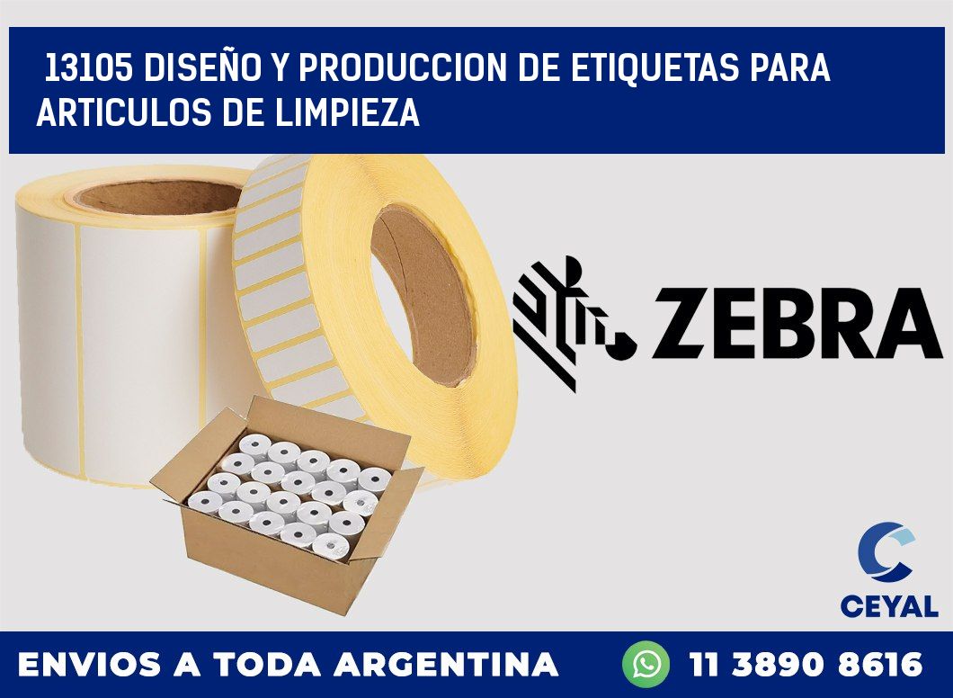 13105 DISEÑO Y PRODUCCION DE ETIQUETAS PARA ARTICULOS DE LIMPIEZA