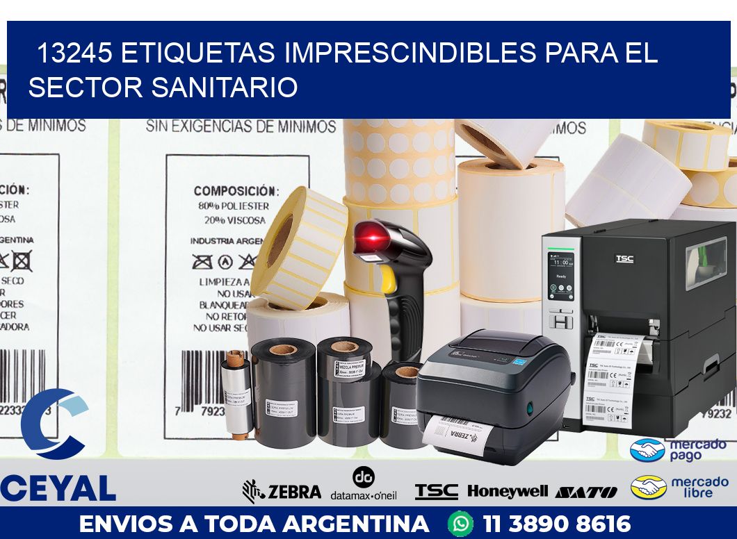 13245 ETIQUETAS IMPRESCINDIBLES PARA EL SECTOR SANITARIO