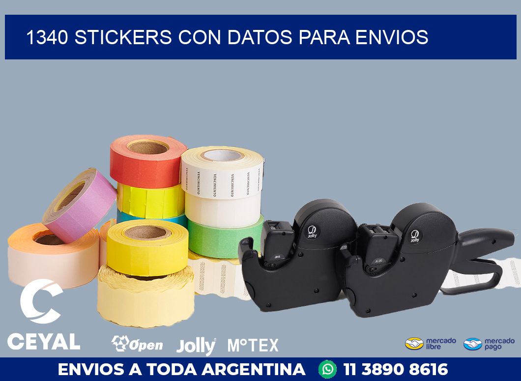 1340 STICKERS CON DATOS PARA ENVIOS