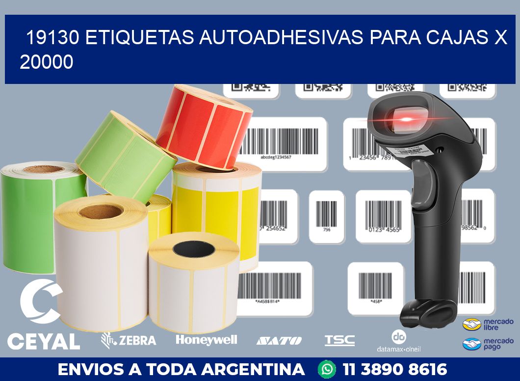 19130 ETIQUETAS AUTOADHESIVAS PARA CAJAS X 20000