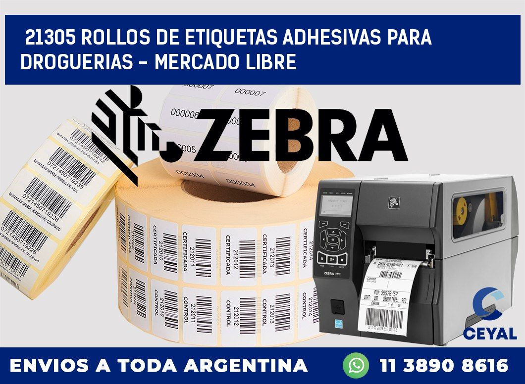 21305 ROLLOS DE ETIQUETAS ADHESIVAS PARA DROGUERIAS - MERCADO LIBRE