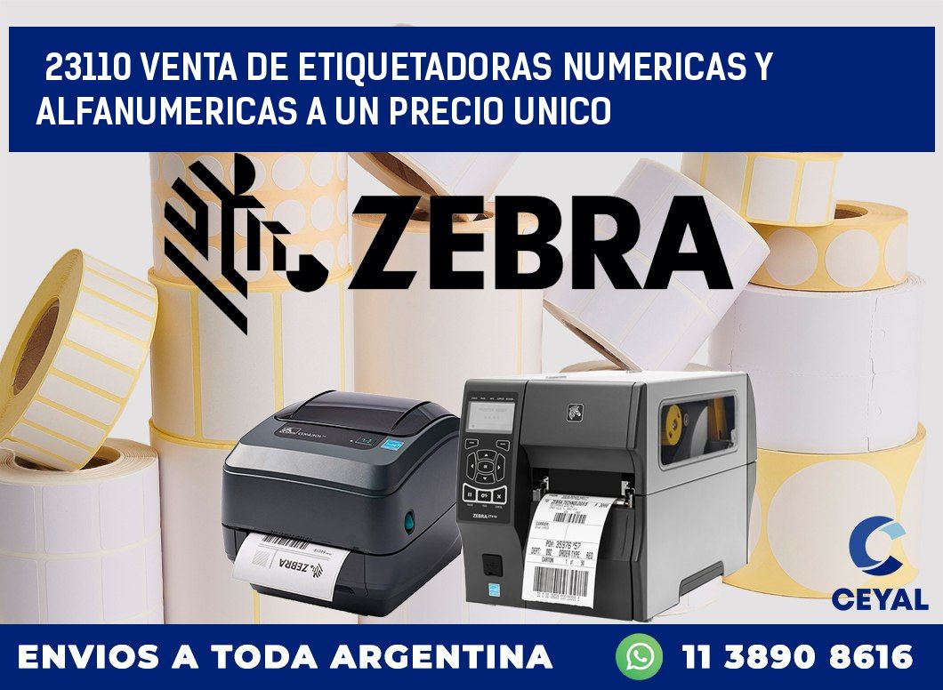 23110 VENTA DE ETIQUETADORAS NUMERICAS Y ALFANUMERICAS A UN PRECIO UNICO