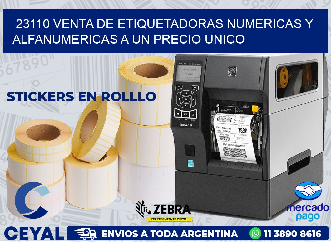 23110 VENTA DE ETIQUETADORAS NUMERICAS Y ALFANUMERICAS A UN PRECIO UNICO