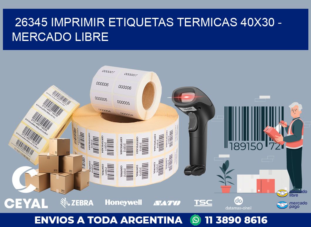 26345 IMPRIMIR ETIQUETAS TERMICAS 40X30 - MERCADO LIBRE