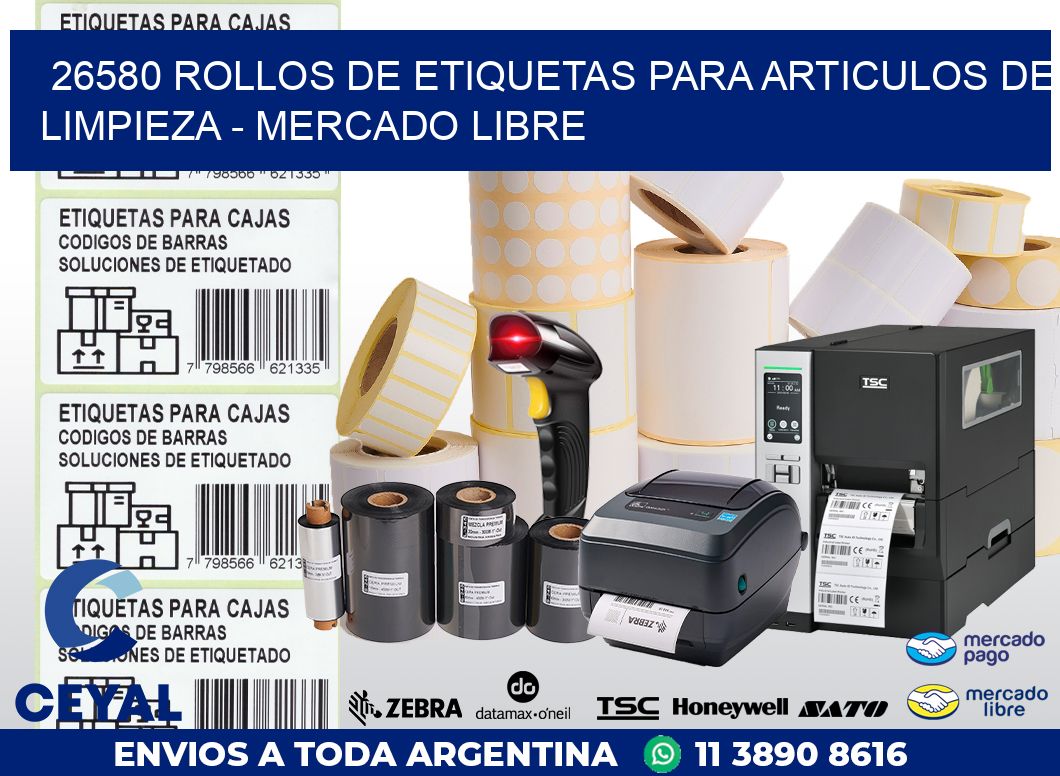 26580 ROLLOS DE ETIQUETAS PARA ARTICULOS DE LIMPIEZA – MERCADO LIBRE