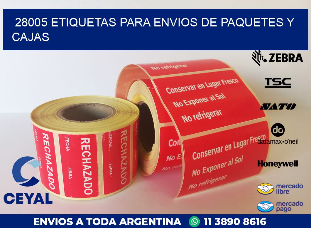 28005 ETIQUETAS PARA ENVIOS DE PAQUETES Y CAJAS