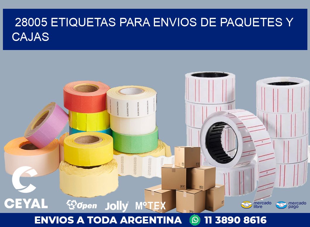 28005 ETIQUETAS PARA ENVIOS DE PAQUETES Y CAJAS