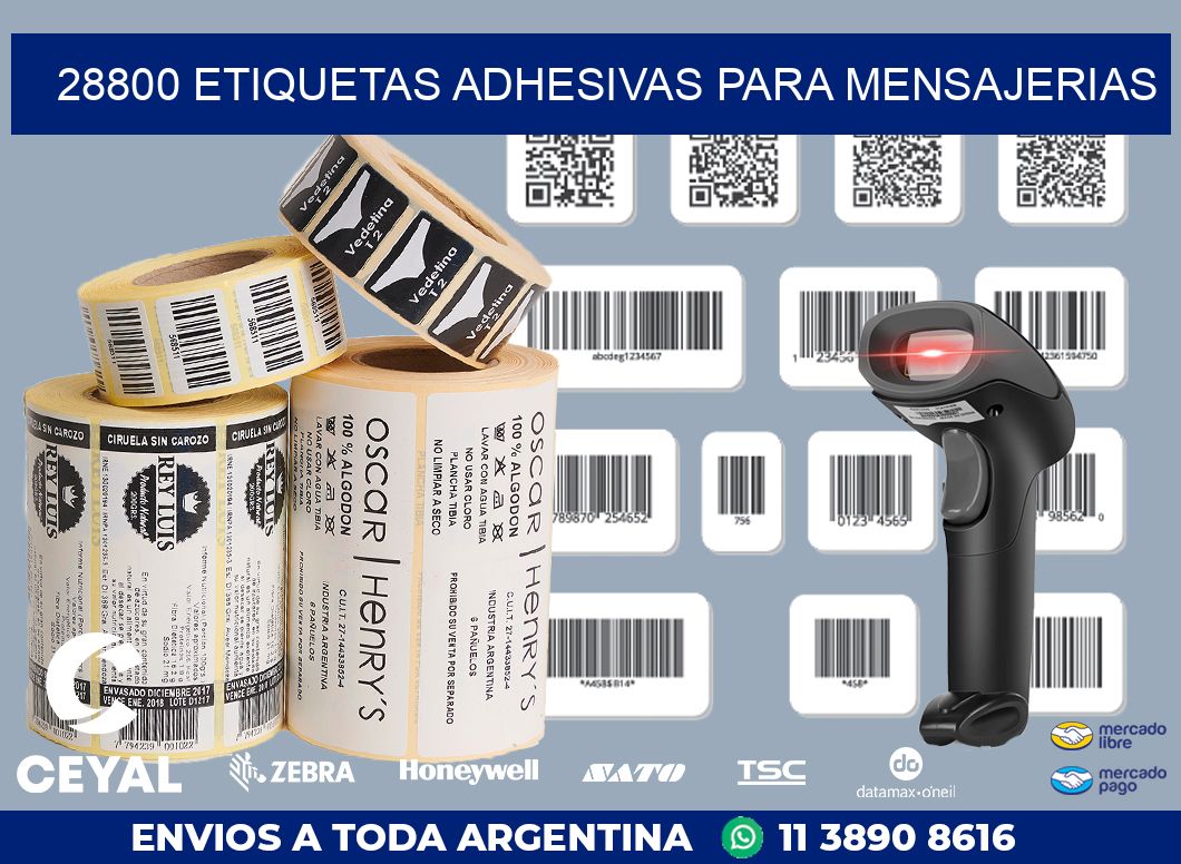 28800 ETIQUETAS ADHESIVAS PARA MENSAJERIAS