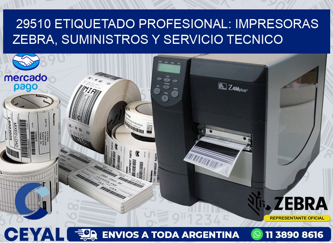 29510 ETIQUETADO PROFESIONAL: IMPRESORAS ZEBRA, SUMINISTROS Y SERVICIO TECNICO
