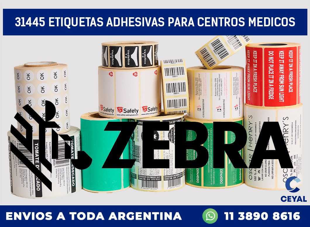 31445 ETIQUETAS ADHESIVAS PARA CENTROS MEDICOS
