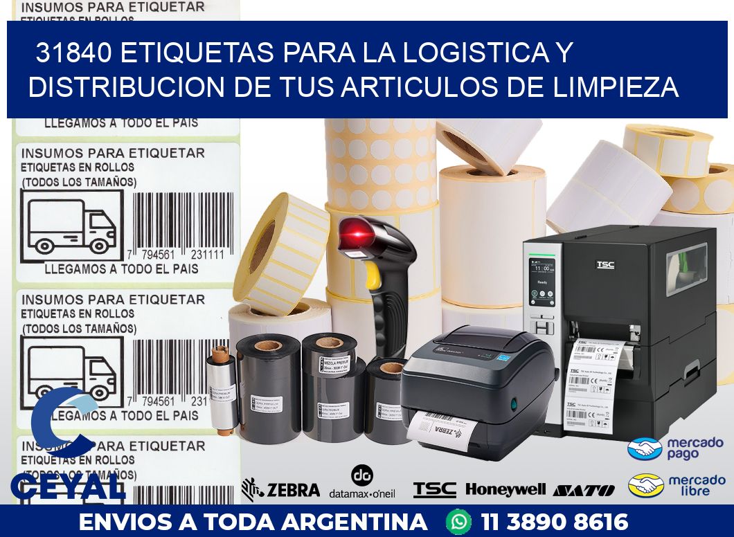 31840 ETIQUETAS PARA LA LOGISTICA Y DISTRIBUCION DE TUS ARTICULOS DE LIMPIEZA