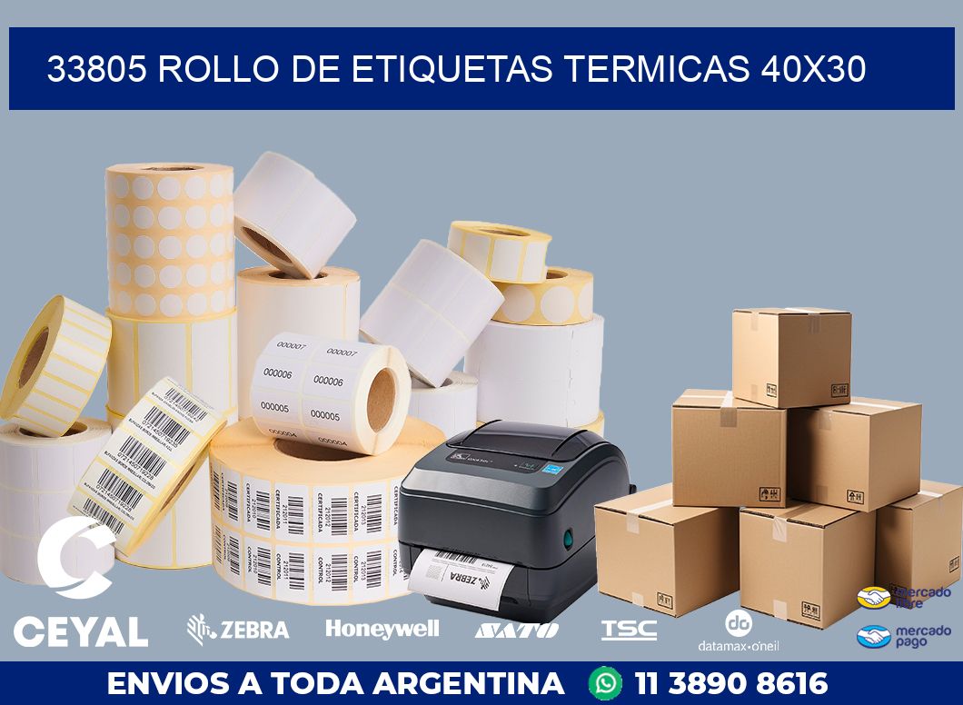 33805 ROLLO DE ETIQUETAS TERMICAS 40X30