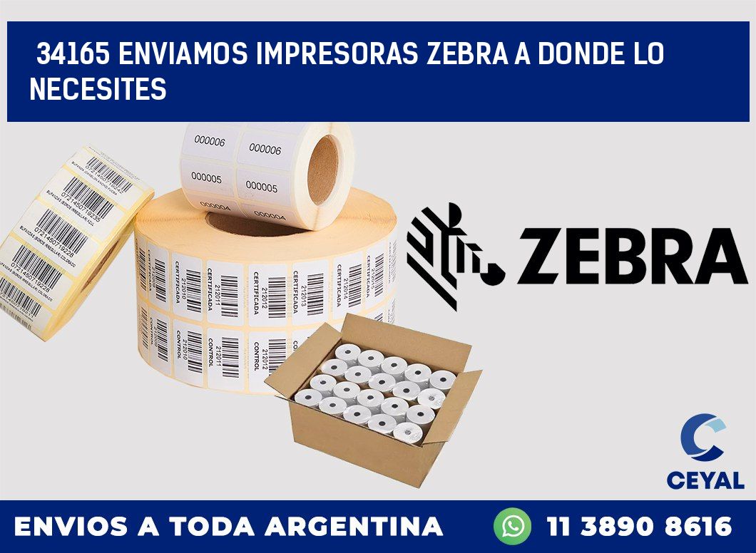 34165 ENVIAMOS IMPRESORAS ZEBRA A DONDE LO NECESITES
