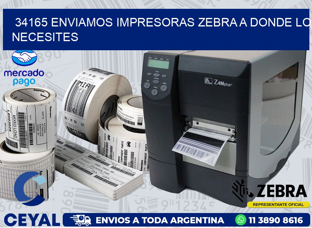 34165 ENVIAMOS IMPRESORAS ZEBRA A DONDE LO NECESITES