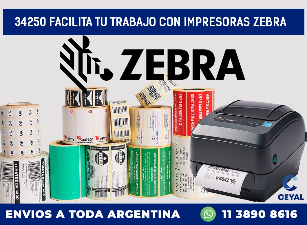 34250 FACILITA TU TRABAJO CON IMPRESORAS ZEBRA