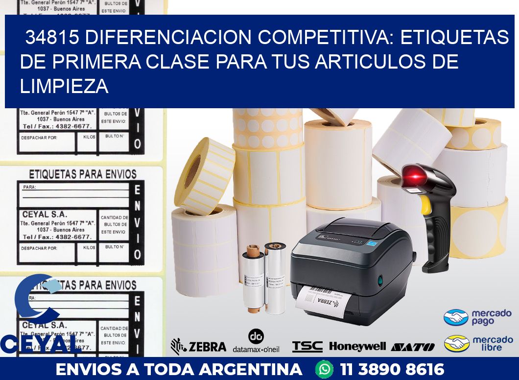 34815 DIFERENCIACION COMPETITIVA: ETIQUETAS DE PRIMERA CLASE PARA TUS ARTICULOS DE LIMPIEZA