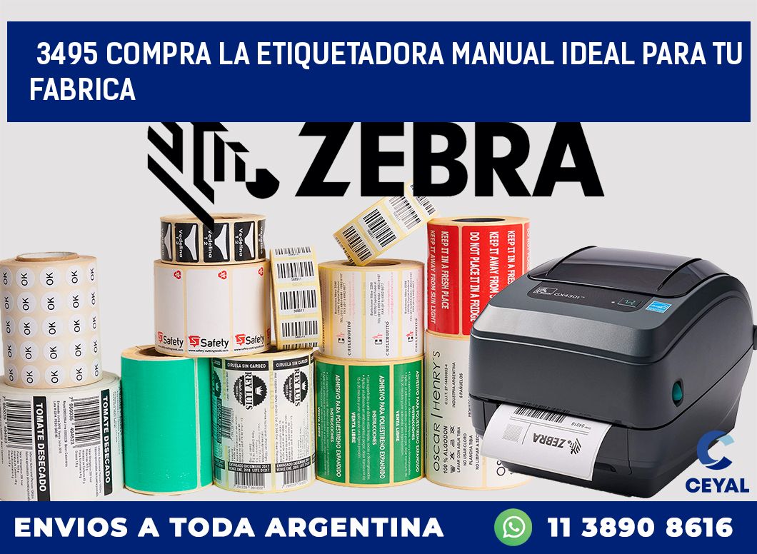 3495 COMPRA LA ETIQUETADORA MANUAL IDEAL PARA TU FABRICA
