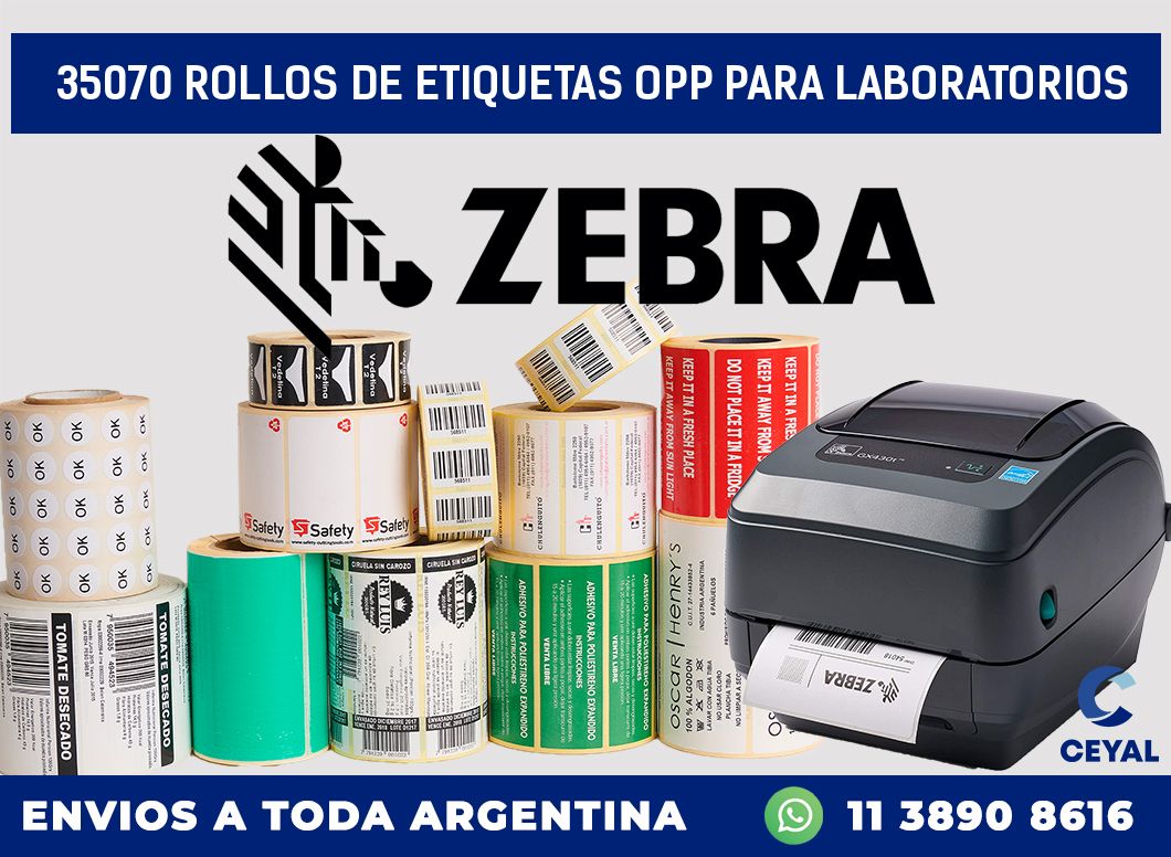 35070 ROLLOS DE ETIQUETAS OPP PARA LABORATORIOS