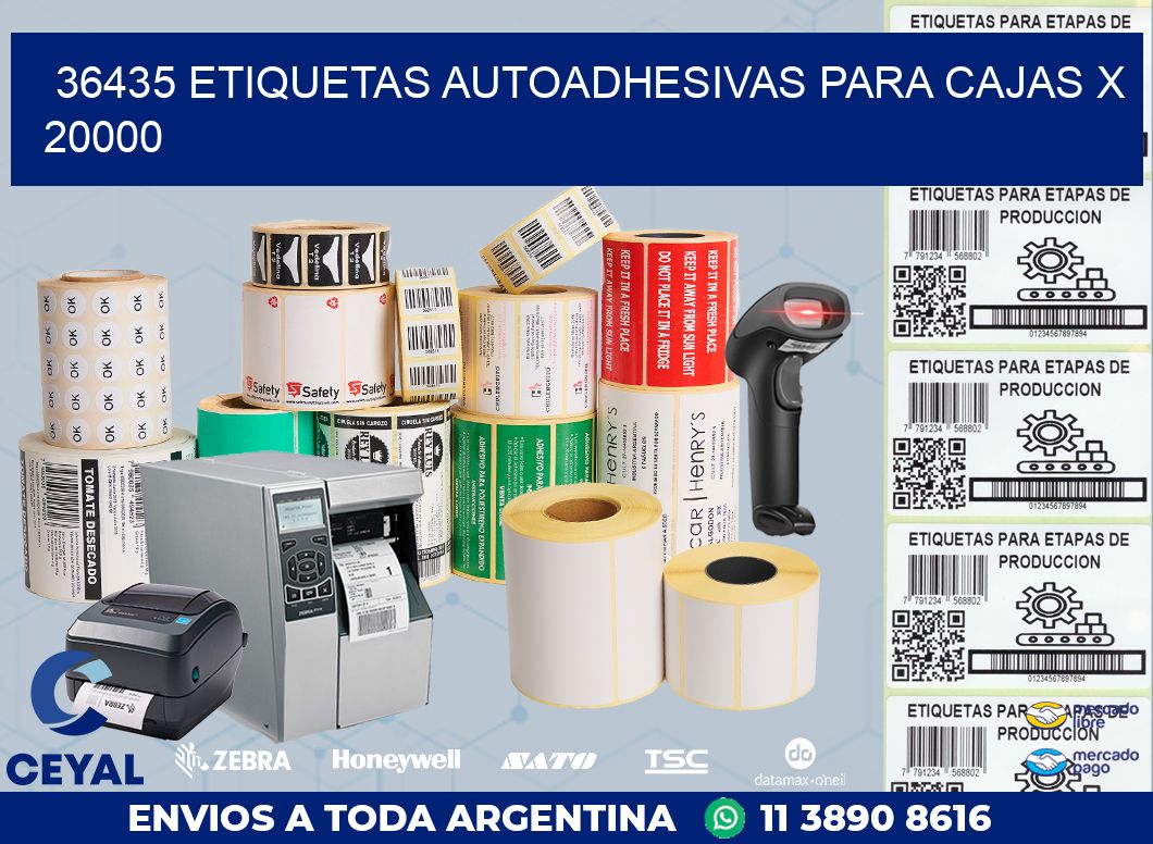 36435 ETIQUETAS AUTOADHESIVAS PARA CAJAS X 20000